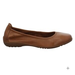 Josef Seibel Fenja 01 Sz 8.5 Camel Leather Ballet Flats Women's Comfort Shoes